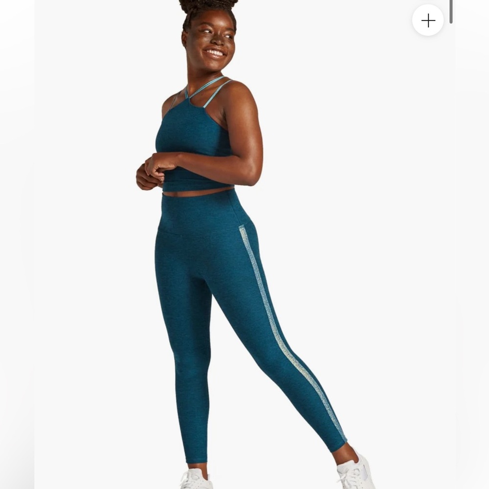 Beyond Yoga Set Spacedye Shine On High Waisted Midi Legging and matching top